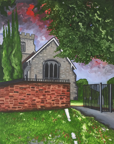 Approaching Canewdon Church  (2017)